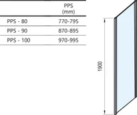 DUŠISEIN RAVAK PIVOT PPS-90, 90X190CM LÄBIPAISTEV