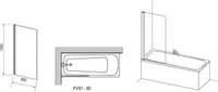 VANNISEIN RAVAK PVS1-80, 80X140CM