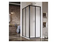 DUŠINURK RAVAK SRV2-90, 90X195CM S MUST, MATISTATUD KLAAS