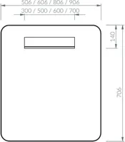 LED PEEGEL RAVAK STRIP I 900X700 MUST