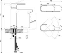 VALAMUSEGISTI RAVAK CHROME 014.20, 180MM MUST