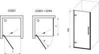 DUŠIUKS RAVAK COOL! COSD1-90, 90X195CM KROOM