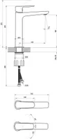 KÕRGE VALAMUSEGISTI RAVAK LF 014.20BL, 240MM, MUST