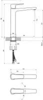 KÕRGE VALAMUSEGISTI RAVAK SL 015.20BL, 280MM, MUST