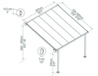 VARIKATUS TERRASSILE FERIA 3X3M VALGE/KIRGAS