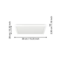 PLAFOON EGLO ROVITO-R IP44 2700-6500K 39X39CM PULT VALGE