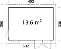 ELEMENTMAJA PALMAKO NORDIC SIMONE 13,6M²
