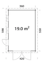 GARAAŽ PALMAKO RASMUS 19,0M² PUITVÄRAVAGA