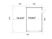 GARAAŽ PALMAKO ROGER 19,0+16,2M² ALGKOMPLEKT