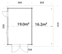GARAAŽ PALMAKO ROGER 19,0+16,2M² PUITVÄRAVAGA