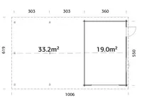 GARAAŽ PALMAKO ROGER 19,0+33,2M² ALGKOMPLEKT