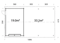 GARAAŽ PALMAKO ROGER 19,0+33,2M² SEKTSIOONUKSEGA