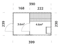 SAUNAMAJA PALMAKO GRACE SAUNA 8,2M²