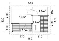SAUNAMAJA PALMAKO SANNA 11,5M²