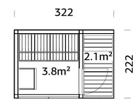 SAUNAMAJA PALMAKO SARAH 3,8+2,1M²