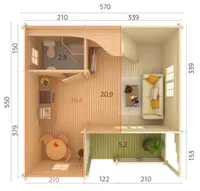 SUVEMAJA PALMAKO EMILY 40,1+5,2M²