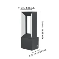 VÄLISVALGUSTI EGLO RIFORANO SEINALE IP44 220V MUST/VALGE