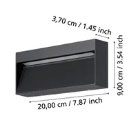 VÄLISVALGUSTI MARUGGIO SEINALE IP65 90CM MUST 