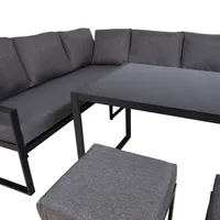 AIAMÖÖBLIKOMPLEKT LEIPZIG LAUD, NURGADIIVAN, 2 TUMBAT