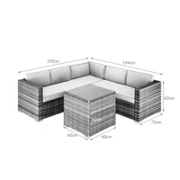 AIAMÖÖBLIKOMPLEKT NAPOLI ROTANG HALL 3+2 KOHTA