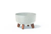 LILLEPOTT PROSPERPLAST JALGADEGA ECO WOOD Ø23,5CM VALGE