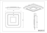 PLAFOON LED TRIO JORA 40X40CM MATT 46W VALGE