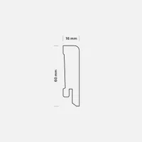 SOKLILIIST PEDROSS SPOON 6008 TAMM VALGE MATT LAKK 16X60MM 2,4M