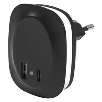 ÖÖVALGUSTI LEDVANCE LUNETTA EDGE USB A&C 3000K MUST