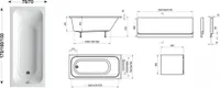 VANN RAVAK CHROME 150X70CM SETV18L VANNISEINAGA, SATIIN