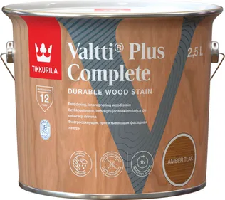 PUIDULASUUR TIKKURILA VALTTI PLUS COMPLETE AMBER TEAK 2,5L MATT