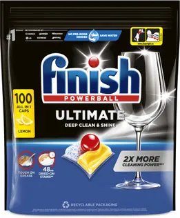 NÕUDEPESUMASINA KAPSLID FINISH ULTIMATE LEMON 100TK