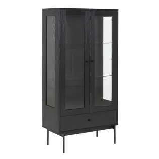 VITRIINKAPP ANGUS 75X37X152CM, MUST