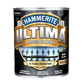 METALLIVÄRV HAMMERITE MATT MUST 0,7L