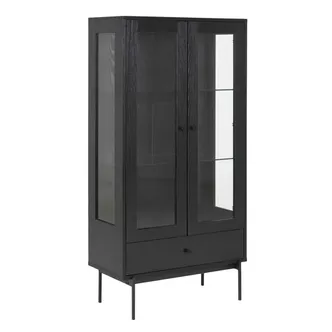 VITRIINKAPP ANGUS 75X37X152CM, MUST