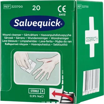 HAAVAPUHASTUSLAPID CEDERROTH 0,9% NACL, STERIILNE, 20TK