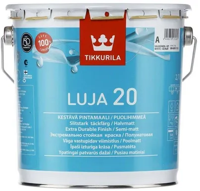 SEINAVÄRV TIKKURILA LUJA 20 2,7L VALGE (A) POOLMATT