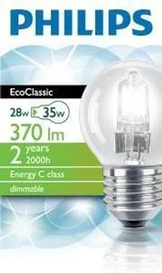 HALOGEENLAMP ECO CLASSIC P45 E27 28W 230V PHILIPS