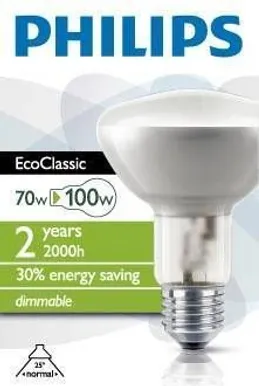 HALOGEENLAMP ECO CLASSIC NR80 E27 70W 230V PHILIPS