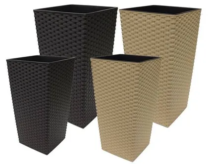 LILLEPOTT FINEZIA-R H.57 CM,30 X 30 CM, CAPPUCINO,