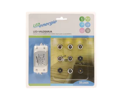 SAUNAVALGUSTI LED 9-OSA 3500K 230V 50/60HZ KROOM