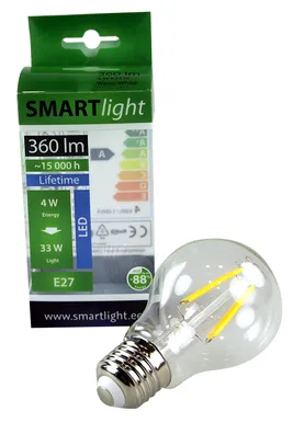 LEDLAMP A60 4W E27 360LM 360° 3000K SMARTLIGHT