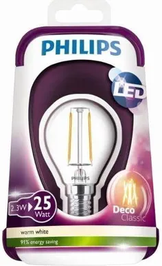 LED LAMP 2,5 - 25W E14 CLASSIC WW P45 CL PHILIPS