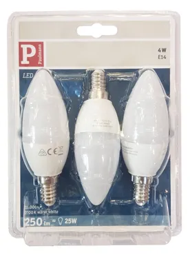 LED LAMP 4W E14 230V 2700K KÜÜNAL 3TK PAKIS PAULMANN