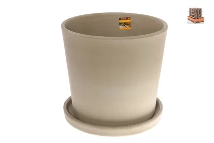 LILLEPOTIÜMBRIS SICILIA MOCCA 36CM ALUSTALDRIKUGA