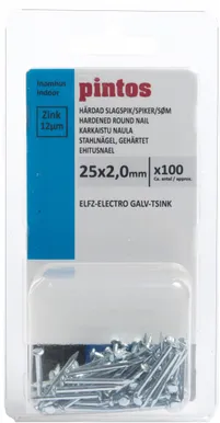 EHITUSNAEL TUGEVDATUD 2X25MM ZN ~100TK