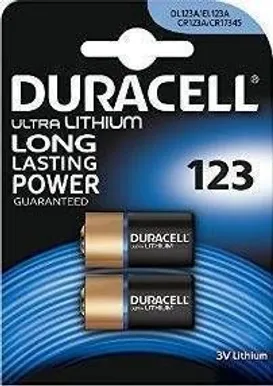 PATAREI DURACELL CR123A 2-PAKK