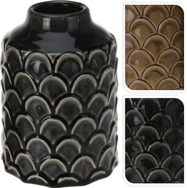 KERAAMILINE VAAS 13X13X18 MUST/PRUUN