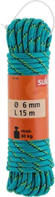 KÖIS SUKI FUN POLÜPROPÜLEEN 6MMX15M ROHELINE/MUST/KOLLANE