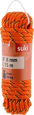 KÖIS SUKI FUN POLÜPROPÜLEEN 8MMX15M ORANŽ/MUST/KOLLANE