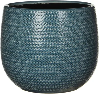 LILLEPOTIÜMBRIS MICA DECORATIONS GABRIEL POT ROUND BLUE - H20XØ25CM SININE